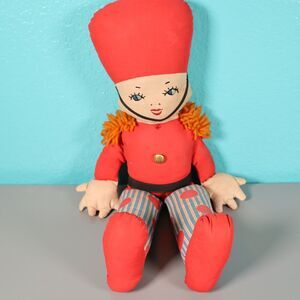Vintage Handmade Toy Soldier Cloth Doll 19 inches